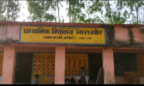 प्राथमिक विद्यालय साराखोर का हाल बुरा बिईओ ने जांच उपरांत कारवाई की कही बात