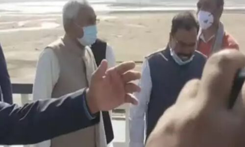 मुख्यमंत्री नीतीश कुमार ने मधुबनी के जयनगर में 750 करोड़ की योजना का किया शिलान्यास ।