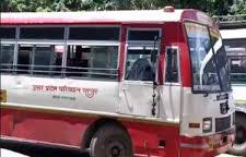 चलती रोडवेज बस का टायर फटा, बाल-बाल बचे यात्री