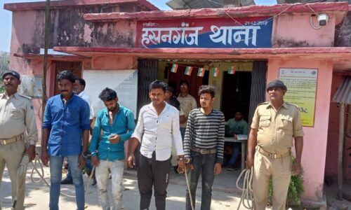 हसनगंज में पुलिस ने चार शराबियों को किया गिरफ्तार