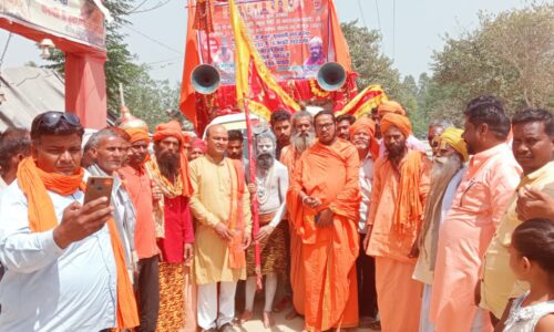 21 संत महात्माओं के साथ राष्ट्रीय योगी सेना गौ रक्षा प्रकोष्ठ के पदाधिकारियों ने शुरू किया पदयात्रा