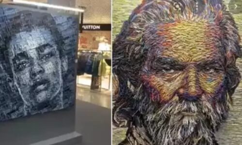 टि्वटर पर वायरल हुई कचरे से बनी तस्वीर देखकर लोगों ने कहा अद्भुत