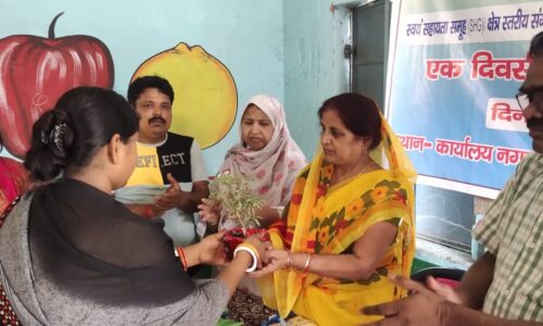 शहरी क्षेत्र के आजीविका मिशन के तहत सेल्फ हेल्प ग्रुप के महिलाओं को दिया गया प्रशिक्षण ।