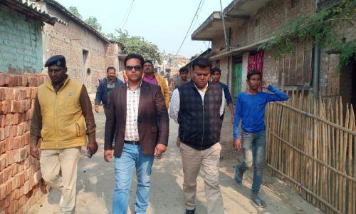 कटिहार एडीएम विजय कुमार ने  उत्तरी लालगंज पंचायत का किया निरीक्षण ।