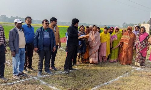 केवाला पंचायत में 14 लाख 45 हजार की लागत से जीविका ग्राम संगठन कार्यालय भवन हेतु ले आउट कार्य आरंभ।