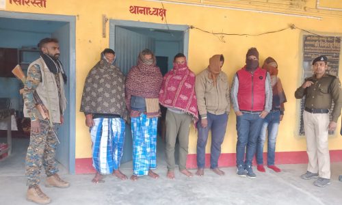 प्राणपुर पुलिस को मिली बड़ी सफलता नामजद आठ आरोपी गिरफ्तार ।