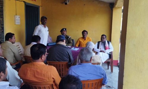 होली और शब ए बारात को लेकर शांति समिति की हुई बैठक आयोजित ।