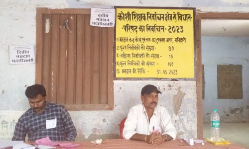 मनिहारी में विधान परिषद का मतदान शांतिपूर्ण संपन्न ।