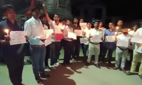 CTET व STET उत्तीर्ण अभ्यर्थियों ने निकाला आक्रोश मार्च ।