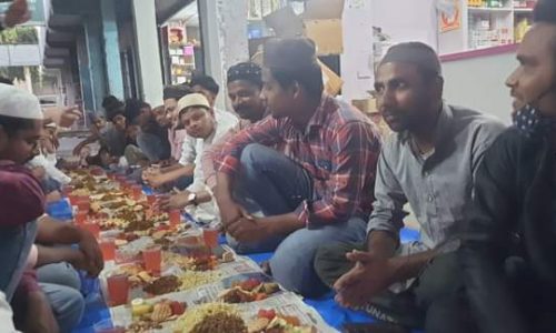 भगत सिंह युवा मोर्चा के द्वारा सामूहिक इफ्तार का किया गया आयोजन।