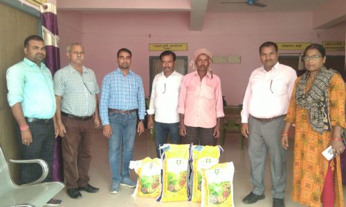 सरकार द्वारा अनुदानित धान का  बीज का हुआ वितरण ।