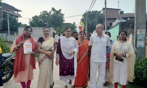 भाजपा के जनसंपर्क अभियान जोरों पर ।