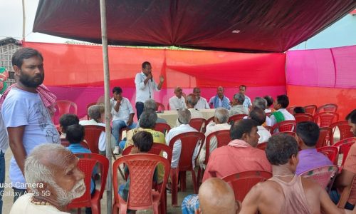 आगामी चुनाव को लेकर जदयू कार्यकर्ताओं ने की जनसभा।