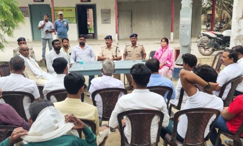 मोहर्रम पर्व को लेकर जनप्रतिनिधियों के साथ शांति समिति की हुई बैठक ।