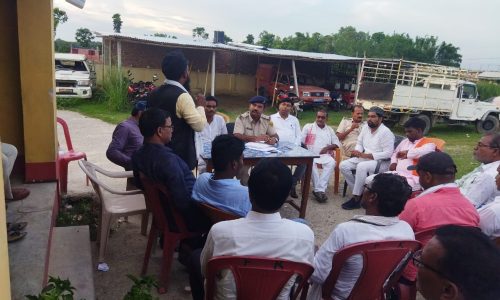 मोहर्रम पर्व को लेकर  शांति समिति की हुई बैठक ।