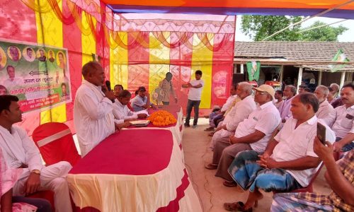 जदयू कार्यकर्ताओं नें पंचायत में की ग्राम सभा।