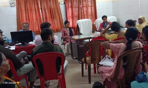 शतप्रतिशत टीकाकरण का लक्ष्य को पूरा करने को लेकर हुई बैठक।