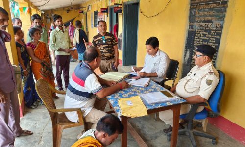 भूमि विभाग निपटारा हेतु  जनता दरबार का आयोजन एक मामला निष्पादित ।