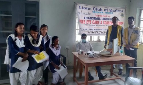 नेत्र जांच शिविर का हुआ आयोजन ।