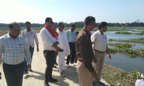 लोक आस्था के महापर्व छठ को लेकर महत्वपूर्ण घाटों का किया गया निरीक्षण।