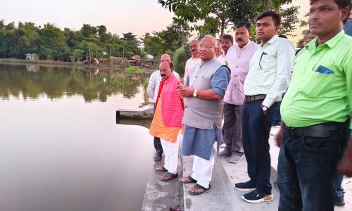 पूर्व उपमुख्यमंत्री ने किया छठ घाटों का निरीक्षण