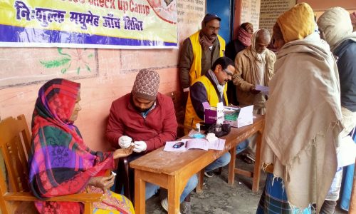 बोरोपार गांव में नेत्र जांच शिविर का आयोजन