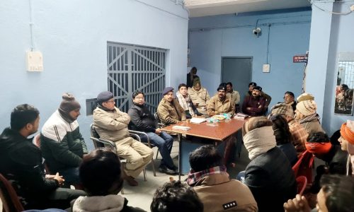श्रीराम प्राण-प्रतिष्ठा को लेकर मनिहारी थाना में शांति व्यवस्था की बैठक आयोजित