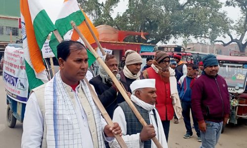 गोगाबिल पक्षी अभयारण्य को विकसित करने की मांग, नागरिक संघर्ष समिति ने निकाली 10 किमी पदयात्रा।
