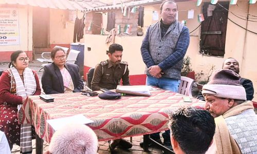 सरस्वती पूजा को लेकर शांति समिति की हुई बैठक ।