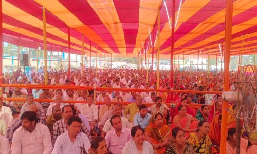 बरमसिया पोल फैक्ट्री मैदान में सत्संग आयोजित