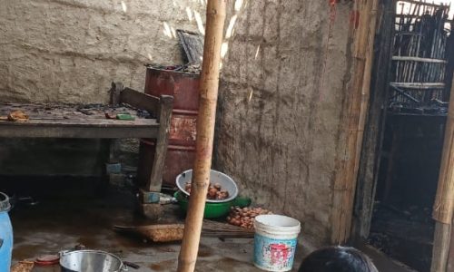 चूल्हे से निकली चिंगारी से लगी आग मे दो घर जले।