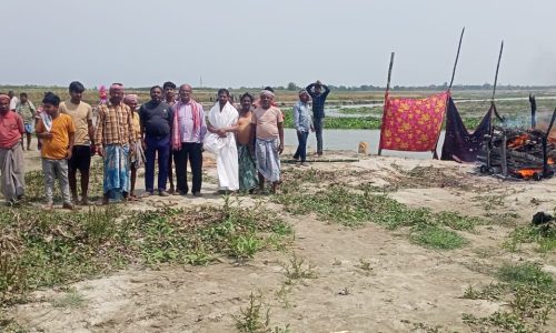 दिलारपुर पंचायत के सरपंच दिलीप मंडल का असामयिक निधन, पंचतत्व में विलीन।