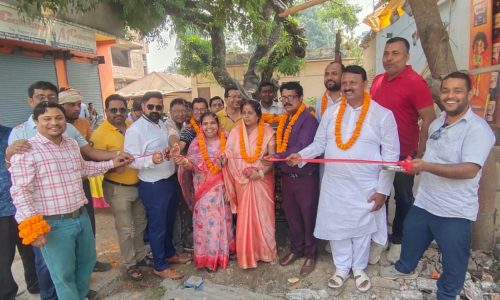 44 लाख 80 हजार लागत से बनने वाले दो आरसीसी नाले का मुख्य पार्षद ने किया शिलान्यास