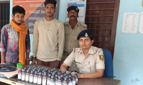 प्रतिबंधित दवाई के साथ दो तस्कर गिरफ्तार ।