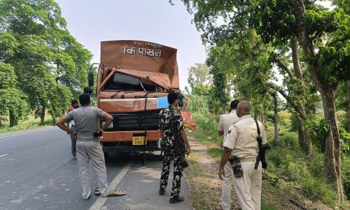 पार्सल वाहन और डीसीएम में हुई टक्कर मे एक घायल।