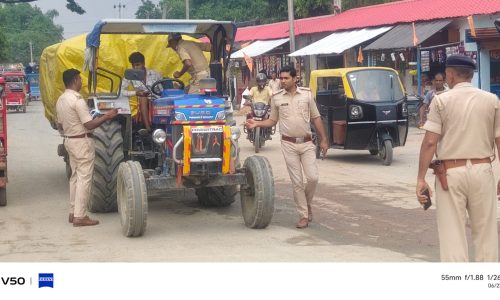 मनिहारी पुलिस ने दो दिनों में सघन वाहन चेकिंग अभियान के तहत दो लाख चौदह हजार का इ चालान काटा