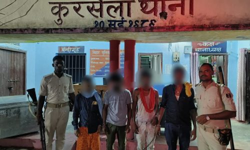 पुलिस का पियंकरो पर कारवाई चार लोग गिरफ्तार।