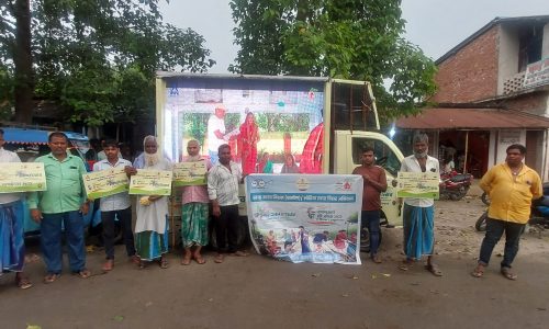दिलारपुर और बाघमारा में स्वच्छता रथ से चला जागरूकता अभियान