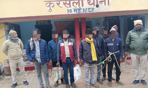 कुरसेला में शराब के मामले में 7 गिरफ्तार।