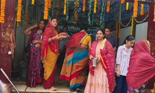 परंपरागत तरीके से मनाई गयी श्री शीतलाष्टमी पर्व,लगाया मीठा व ठंडे भोजन का भोग