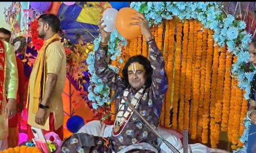 श्री 108 श्रीमद् भागवत कथा ज्ञान सप्ताह पारायण के छठवें दिन बड़ी संख्या में भक्तगण लिया भाग