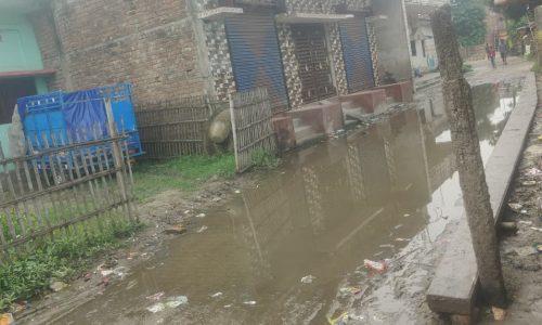 बेचुटोला में जलजमाव बना मुसीबत, सड़कें बनीं तालाब; ग्रामीणों में आक्रोश